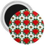 Retro 1880s Flowers Pattern 13 3  Magnets