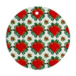 Retro 1880s Flowers Pattern 13 Ornament (Round)