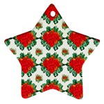 Retro 1880s Flowers Pattern 13 Ornament (Star)