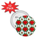 Retro 1880s Flowers Pattern 13 1.75  Buttons (10 pack)