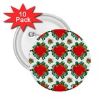 Retro 1880s Flowers Pattern 13 2.25  Buttons (10 pack) 