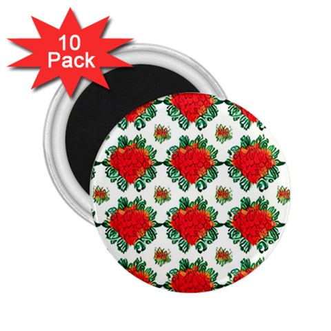 Retro 1880s Flowers Pattern 13 2.25  Magnets (10 pack)  from ArtsNow.com Front