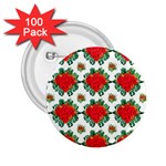 Retro 1880s Flowers Pattern 13 2.25  Buttons (100 pack) 