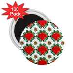 Retro 1880s Flowers Pattern 13 2.25  Magnets (100 pack) 