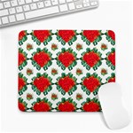 Retro 1880s Flowers Pattern 13 Large Mousepad