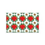 Retro 1880s Flowers Pattern 13 Sticker (Rectangular)