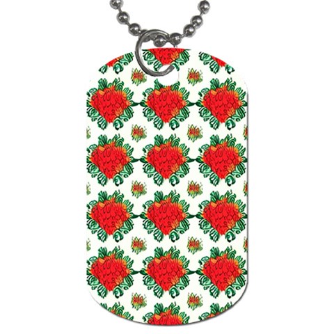 Retro 1880s Flowers Pattern 13 Dog Tag (One Side) from ArtsNow.com Front