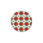 Retro 1880s Flowers Pattern 13 Golf Ball Marker