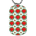 Retro 1880s Flowers Pattern 13 Dog Tag (Two Sides)