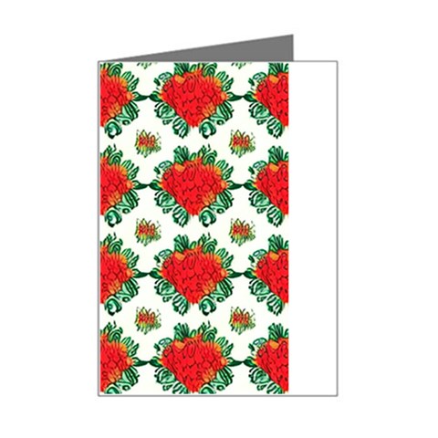 Retro 1880s Flowers Pattern 13 Mini Greeting Card from ArtsNow.com Left