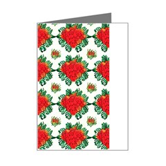 Retro 1880s Flowers Pattern 13 Mini Greeting Card from ArtsNow.com Left