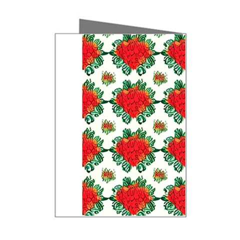 Retro 1880s Flowers Pattern 13 Mini Greeting Card from ArtsNow.com Right