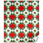 Retro 1880s Flowers Pattern 13 Canvas 8  x 10 