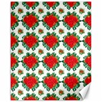 Retro 1880s Flowers Pattern 13 Canvas 16  x 20 