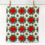 Retro 1880s Flowers Pattern 13 Face Towel