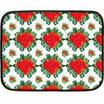 Retro 1880s Flowers Pattern 13 Fleece Blanket (Mini)