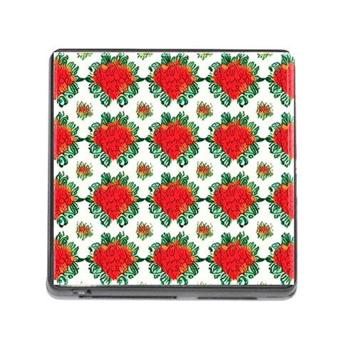 Retro 1880s Flowers Pattern 13 Memory Card Reader (Square 5 Slot) from ArtsNow.com Front