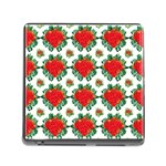 Retro 1880s Flowers Pattern 13 Memory Card Reader (Square 5 Slot)