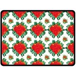 Retro 1880s Flowers Pattern 13 Fleece Blanket (Large)