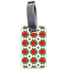 Retro 1880s Flowers Pattern 13 Luggage Tag (two sides) from ArtsNow.com Front