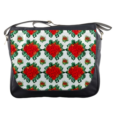 Retro 1880s Flowers Pattern 13 Messenger Bag from ArtsNow.com Front