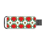 Retro 1880s Flowers Pattern 13 Portable USB Flash (One Side)