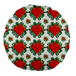 Retro 1880s Flowers Pattern 13 Large 18  Premium Round Cushions