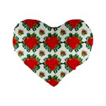 Retro 1880s Flowers Pattern 13 Standard 16  Premium Heart Shape Cushions