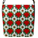 Retro 1880s Flowers Pattern 13 Flap Closure Messenger Bag (S)