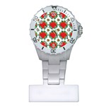 Retro 1880s Flowers Pattern 13 Plastic Nurses Watch