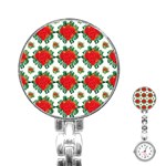 Retro 1880s Flowers Pattern 13 Stainless Steel Nurses Watch