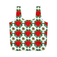 Retro 1880s Flowers Pattern 13 Full Print Recycle Bag (M) from ArtsNow.com Front