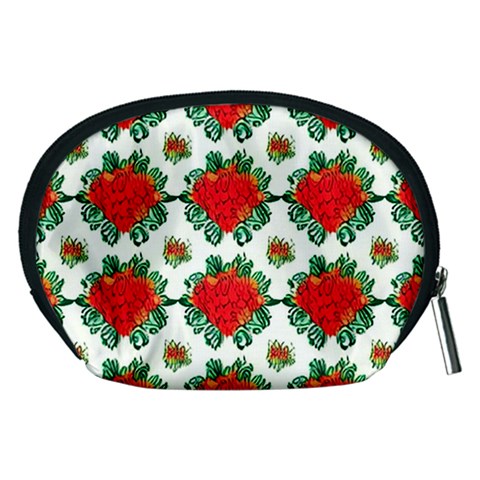 Retro 1880s Flowers Pattern 13 Accessory Pouch (Medium) from ArtsNow.com Back