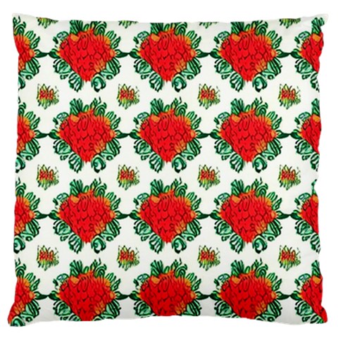 Retro 1880s Flowers Pattern 13 Large Premium Plush Fleece Cushion Case (One Side) from ArtsNow.com Front