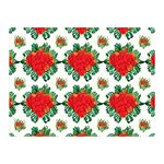 Retro 1880s Flowers Pattern 13 Two Sides Premium Plush Fleece Blanket (Mini)