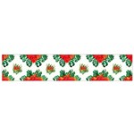 Retro 1880s Flowers Pattern 13 Small Premium Plush Fleece Scarf