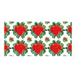 Retro 1880s Flowers Pattern 13 Satin Wrap 35  x 70 