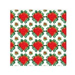 Retro 1880s Flowers Pattern 13 Square Satin Scarf (30  x 30 )