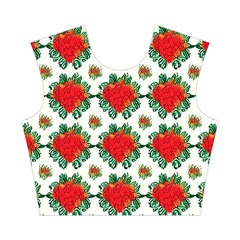 Retro 1880s Flowers Pattern 13 Cotton Crop Top from ArtsNow.com Front