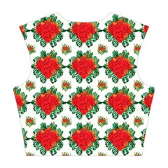 Retro 1880s Flowers Pattern 13 Cotton Crop Top from ArtsNow.com Back