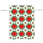 Retro 1880s Flowers Pattern 13 Lightweight Drawstring Pouch (XL)