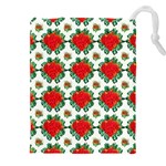 Retro 1880s Flowers Pattern 13 Drawstring Pouch (4XL)