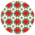 Retro 1880s Flowers Pattern 13 Round Trivet