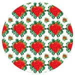 Retro 1880s Flowers Pattern 13 UV Print Acrylic Ornament Round