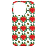 Retro 1880s Flowers Pattern 13 iPhone 14 Pro Black UV Print Case