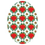 Retro 1880s Flowers Pattern 13 UV Print Acrylic Ornament Oval