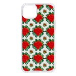 Retro 1880s Flowers Pattern 13 iPhone 14 Plus TPU UV Print Case