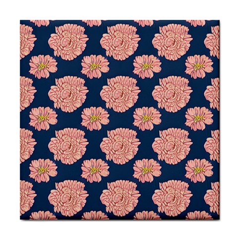 Retro 1880s Flowers Pattern 16 Tile Coaster from ArtsNow.com Front