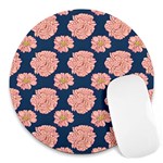 Retro 1880s Flowers Pattern 16 Round Mousepad