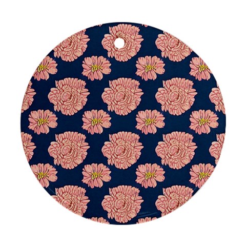 Retro 1880s Flowers Pattern 16 Ornament (Round) from ArtsNow.com Front